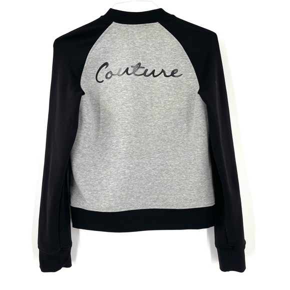 Juicy Couture Black & Gray Bomber Track Jacket - Picture 1 of 6